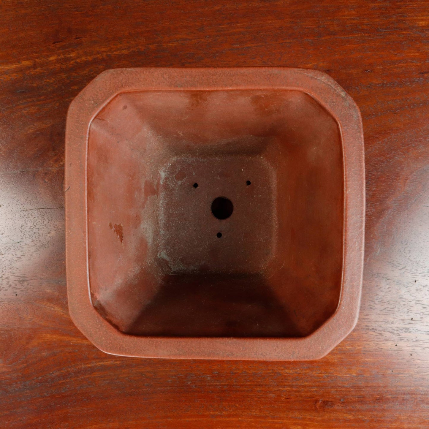 Square Chinese Inscription Pot