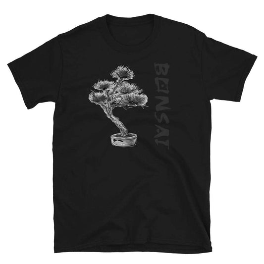 Pine Bonsai Black T-Shirt - Bonsai-En