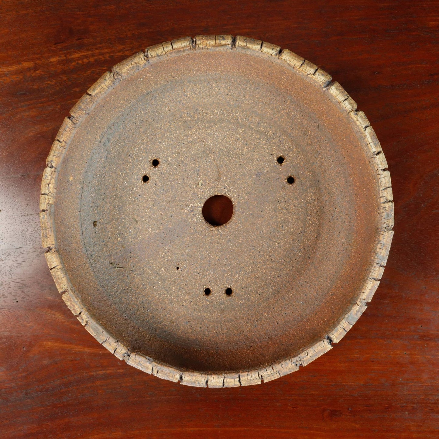 Round Crackle Texture Pot - Samarkand Pottery