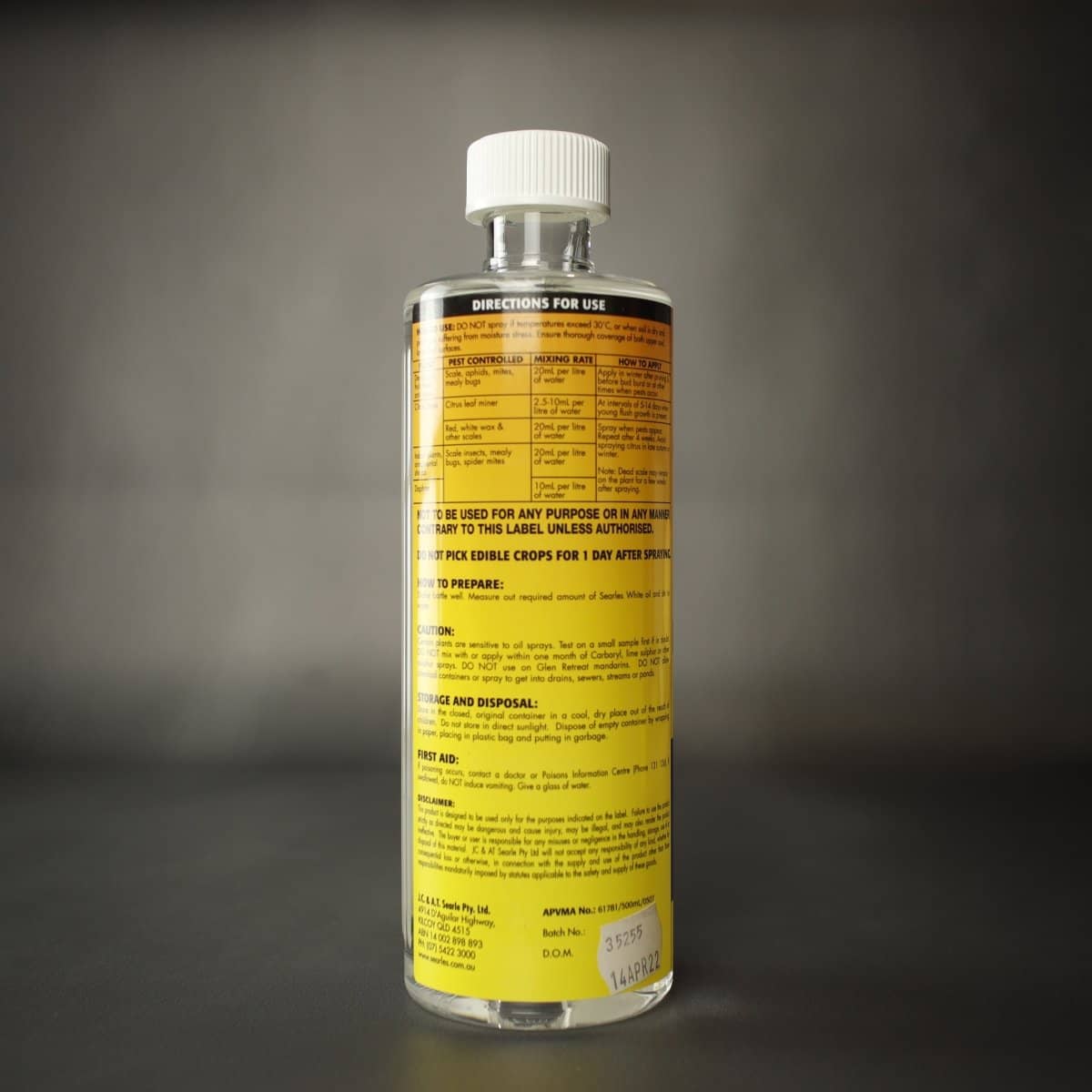 White Oil Insect Control Spray 500ml Concentrate